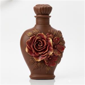 Силиконовая форма - Флакон духов с розой